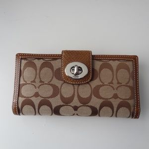 Coach Tri-Fold Wallet with Checkbook Case